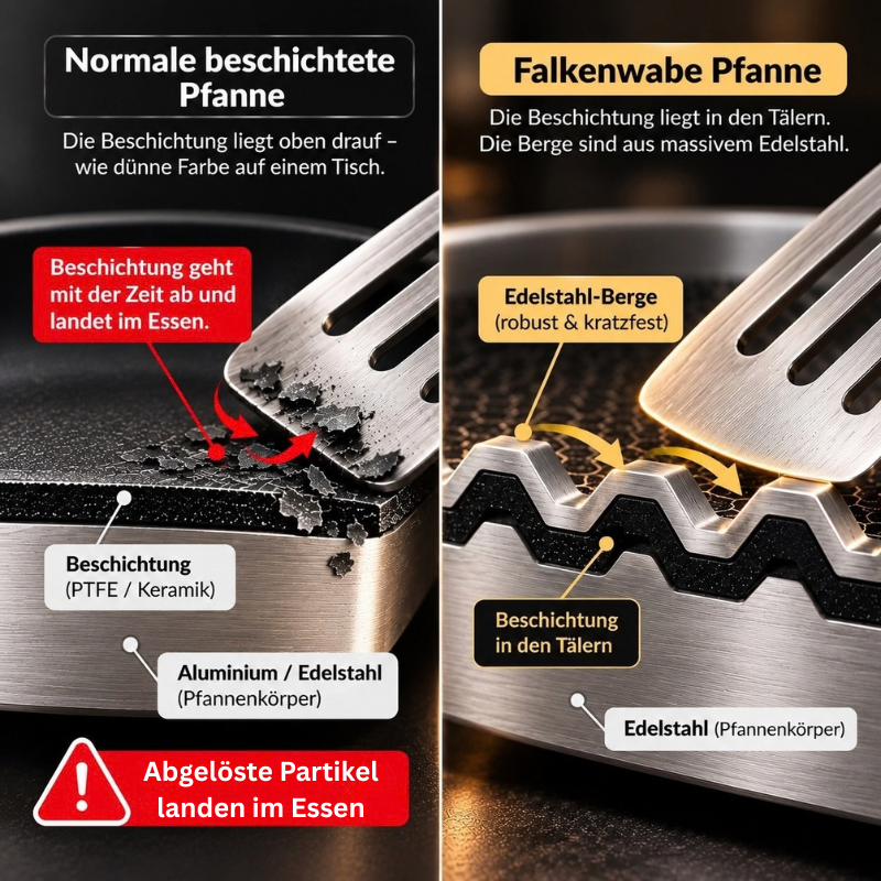 Das große Problem mit herkömmlichen Pfannen